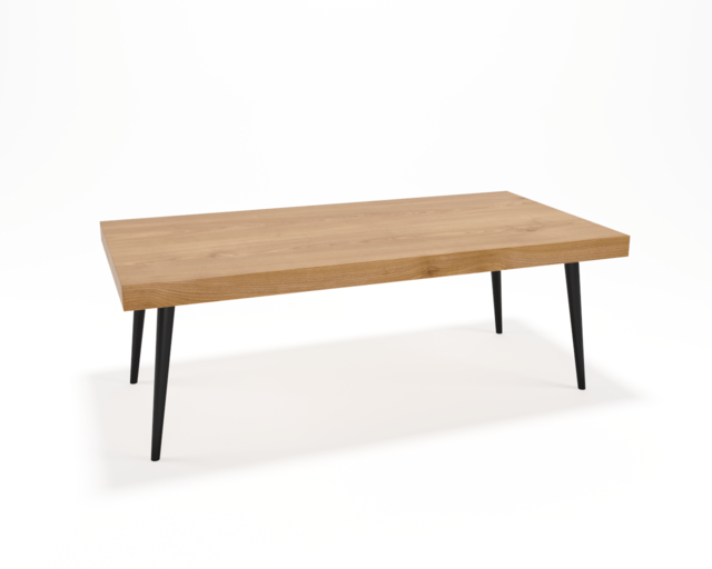 שולחן KARLOS עץ עם רגלי ברזל